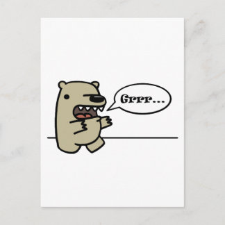 Cartão Postal Urso Grizzly