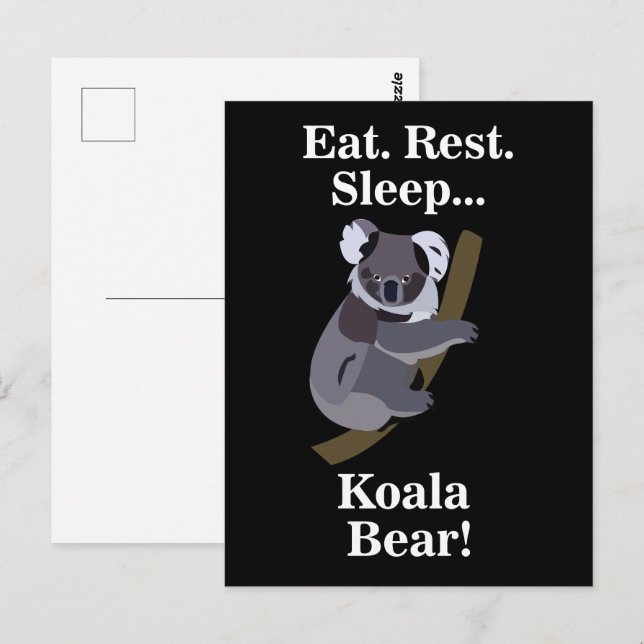 Cartão Postal Urso Koala Engraçado (Frente/Verso)