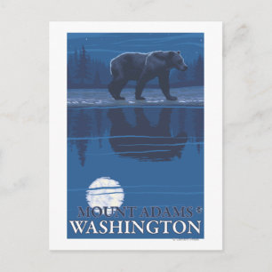 Cartão Postal Urso na Lua - Monte Adams, Washington