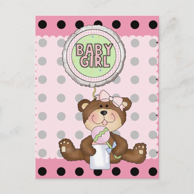Cartão Postal Urso Negro de Teddy a Rosa (Frente)