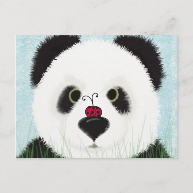 Cartão Postal Urso Panda Adorável (Frente)