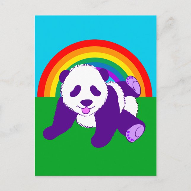 Cartão Postal Urso Panda Cotovelo (Frente)