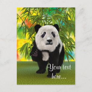 Cartão Postal Urso Panda Fofo Presente Perfeito para Amantes de