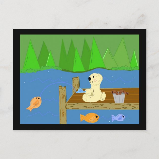 Cartão Postal Urso Pequeno na Boca (Frente)