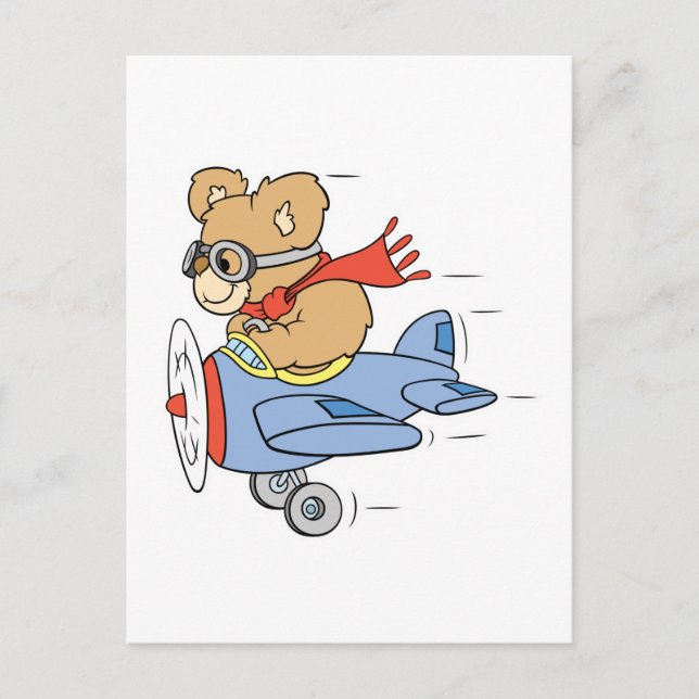 Cartão Postal Urso Piloto do bobo (Frente)