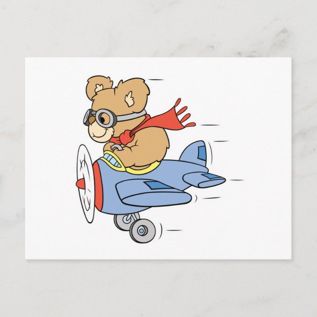 Cartão Postal Urso Piloto do bobo (Frente)