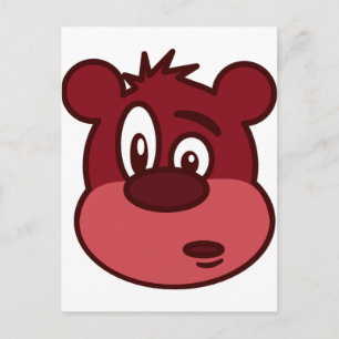 Cartão Postal Urso pisc engraçado bonito