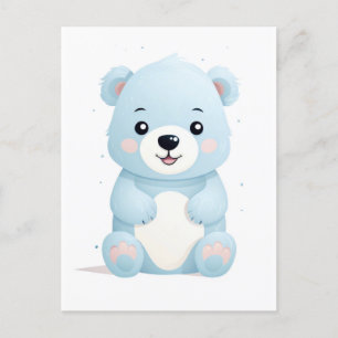 Cartão Postal Urso polar azul-bonito,