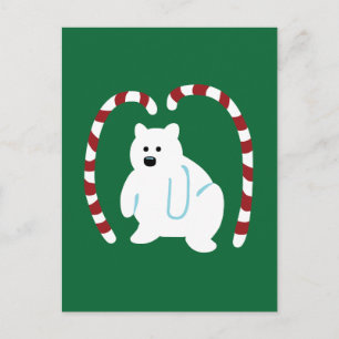Cartão Postal Urso Polar Bonito