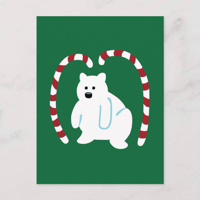 Cartão Postal Urso Polar Bonito (Frente)