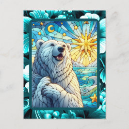 Cartão Postal Urso Polar Cinzento Grátis Vidro Escondido