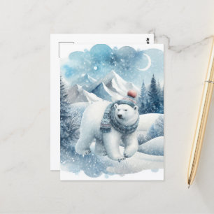 Cartão Postal Urso polar de inverno (raça sazonal)