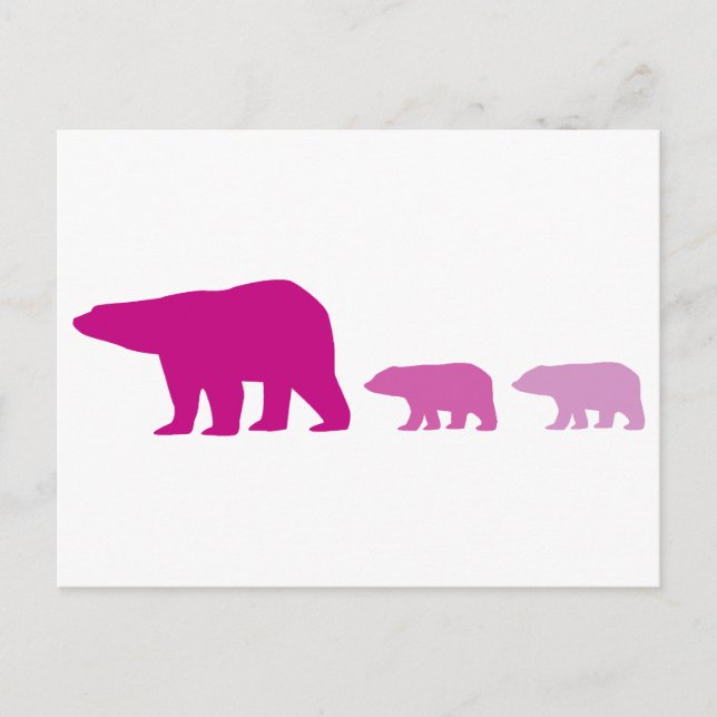 Cartão Postal Urso Polar Roxo (Frente)