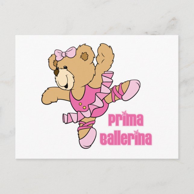 Cartão Postal Urso Prima Ballerina (Frente)