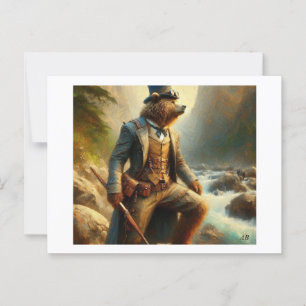 Cartão Postal Urso Steampunk,