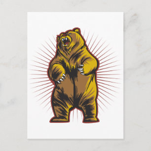 Cartão Postal Urso Zangado