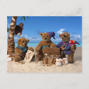 Cartão Postal Ursos Dinky: Pequenos Piratas