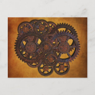 Cartão Postal Ursos Rusty Steampunk