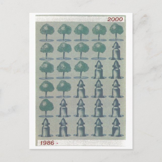 Cartão Postal URSS CCCP Guerra Fria União Soviética Cartazes de  (Frente)