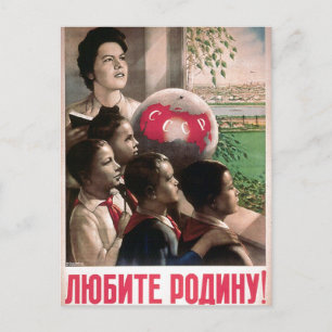 Cartão Postal URSS CCCP Guerra Fria União Soviética Cartazes de