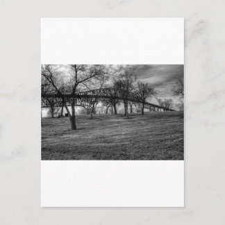 Cartão Postal US, Bridge  on Port Arthur, TX. Black and White.