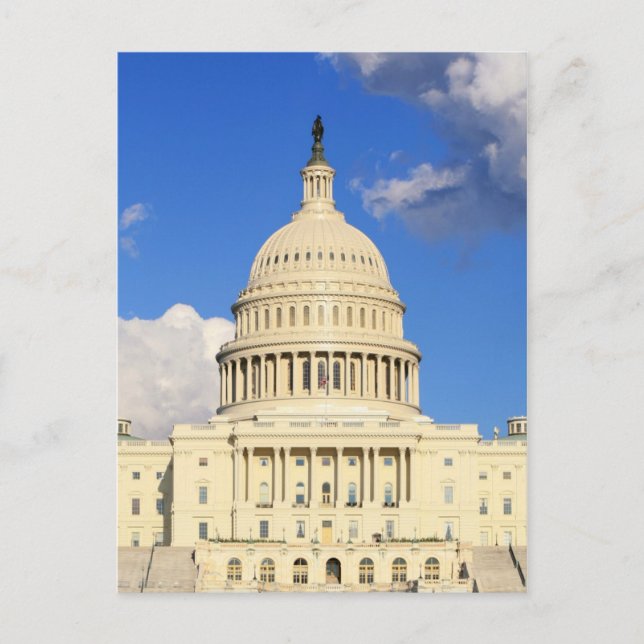 Cartão Postal US Capitol Building, Washington DC, EUA (Frente)