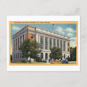 Cartão Postal US Federal Building in Las Vegas, Nevada, Vintage