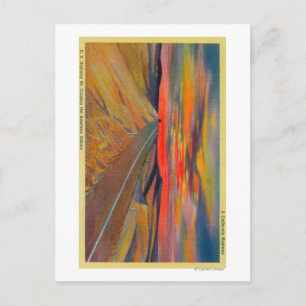 Cartão Postal US Highway 80 atravessando o Estado do Saara Ameri