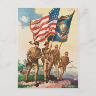 Cartão Postal US Marines WW 1 Poster vintage