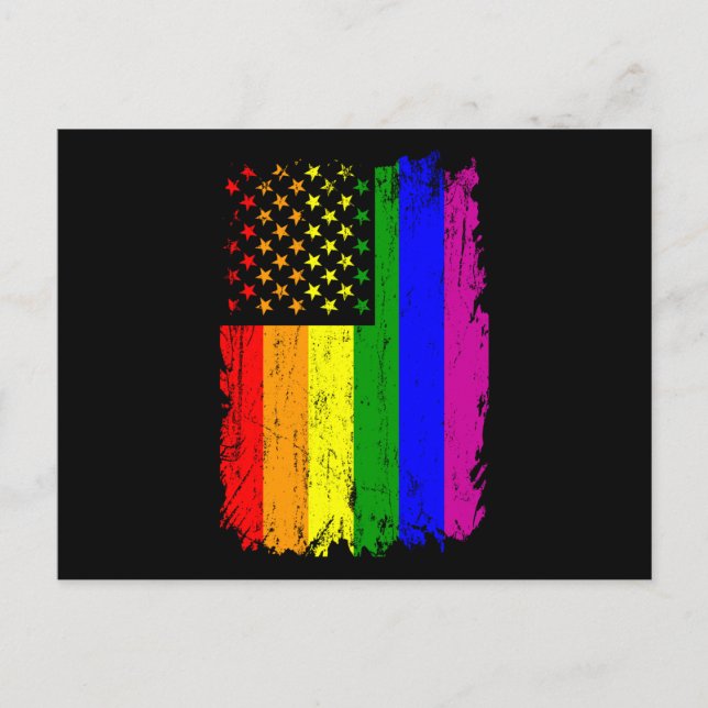 Cartão Postal US RAINBOW FLAG LGBT Pride Mês LGBTQ Rainbow (Frente)