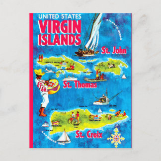 Cartão Postal US Virgin Islands Postcard
