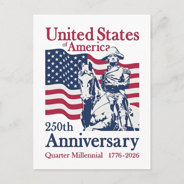Cartão Postal USA 250th Anniversary Semiquincentennial 1776-2026 (Frente)