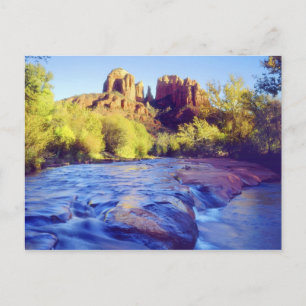 Cartão Postal USA, Arizona, Sedona. Cathedral Rock reflecting 2