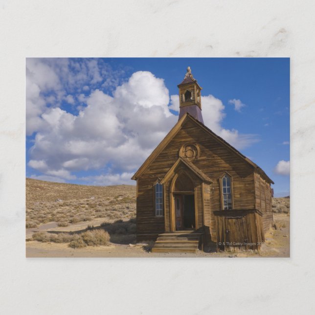 Cartão Postal USA, California, Bodie, Old church in desert (Frente)