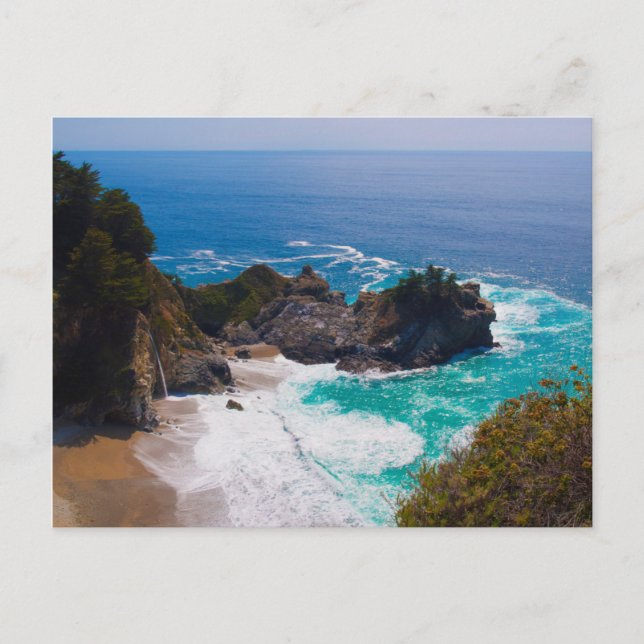 Cartão Postal USA, California. View Of Mcway Falls (Frente)
