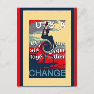 Cartão Postal USA Change: Unity Design mais forte junto