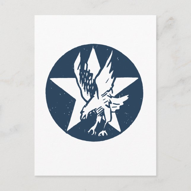Cartão Postal USA Fighting Squadron Insignia (Frente)