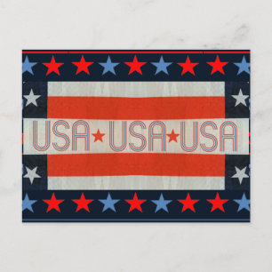 Cartão Postal USA Flag Postcard