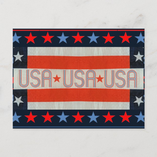 Cartão Postal USA Flag Postcard (Frente)