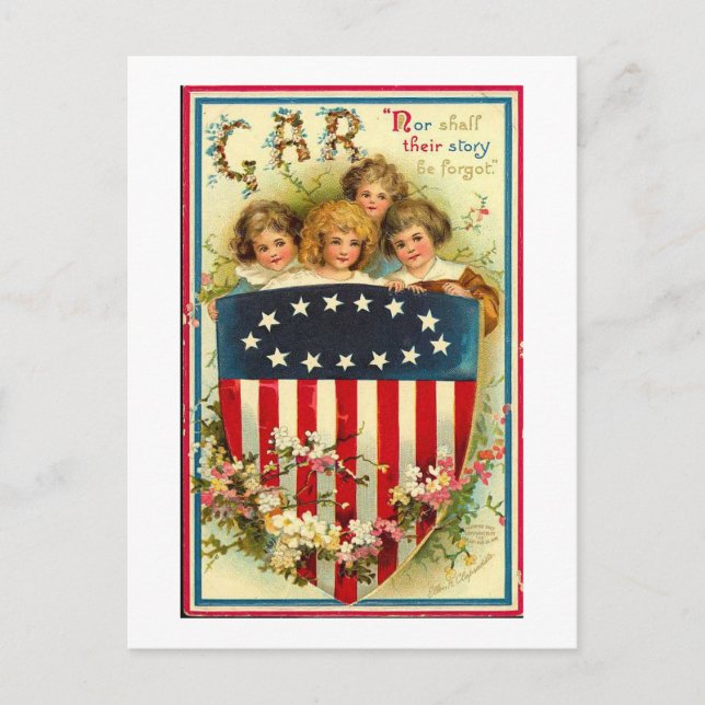 Cartão Postal USA Girls Vintage Americana (Frente)