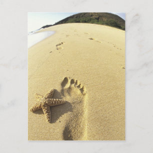 Cartão Postal USA, Hawaii, Maui, Makena Beach, Footprint and