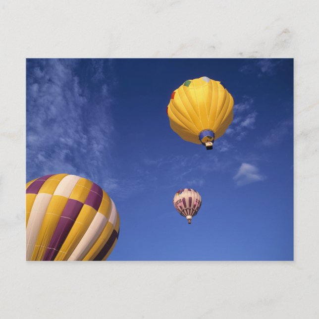 Cartão Postal USA, Idaho, Teton Valley. Hot-air balloons (Frente)