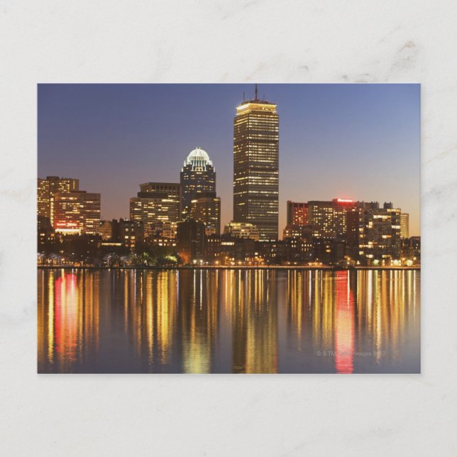 Cartão Postal USA, Massachusetts, Boston skyline at dusk 2 (Frente)