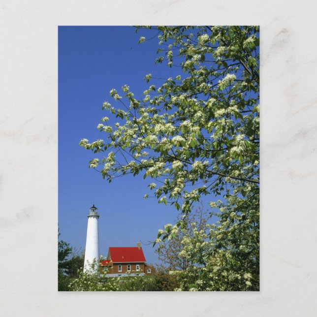 Cartão Postal USA, Michigan, East Tawas. Tawas Lighthouse with (Frente)