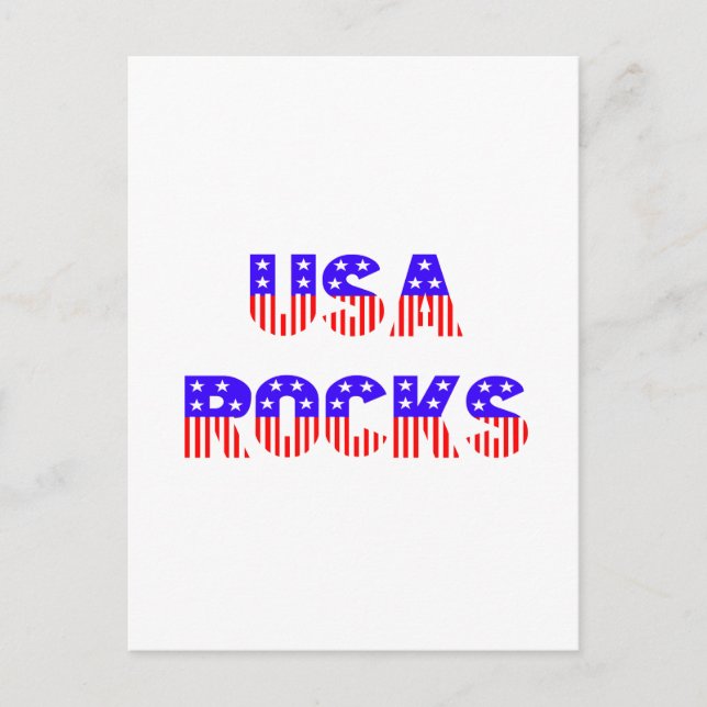 Cartão Postal USA Rocks (Frente)