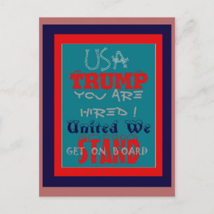 Cartão Postal USA Trump Você Está Cansado! Unidos, Vamos!