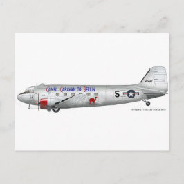 Cartão Postal USAF C-47 Skytrem (Berlin Airlevet)