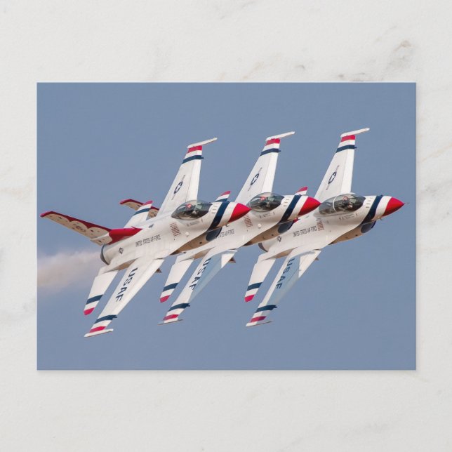 Cartão postal USAF Thunderbird F-16 (Frente)