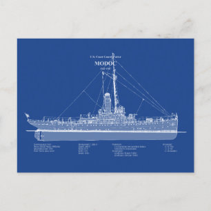 Cartão Postal USCG Cutter Modoc wpg-46 - ABD