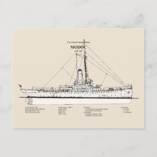 Cartão Postal USCG Cutter Modoc wpg-46 - SBD